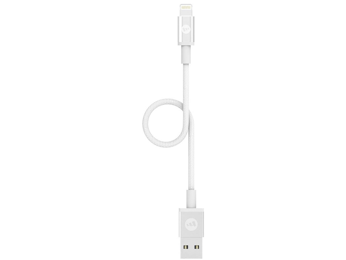 Mophie Korte Lightning USB Kabel 9cm Wit