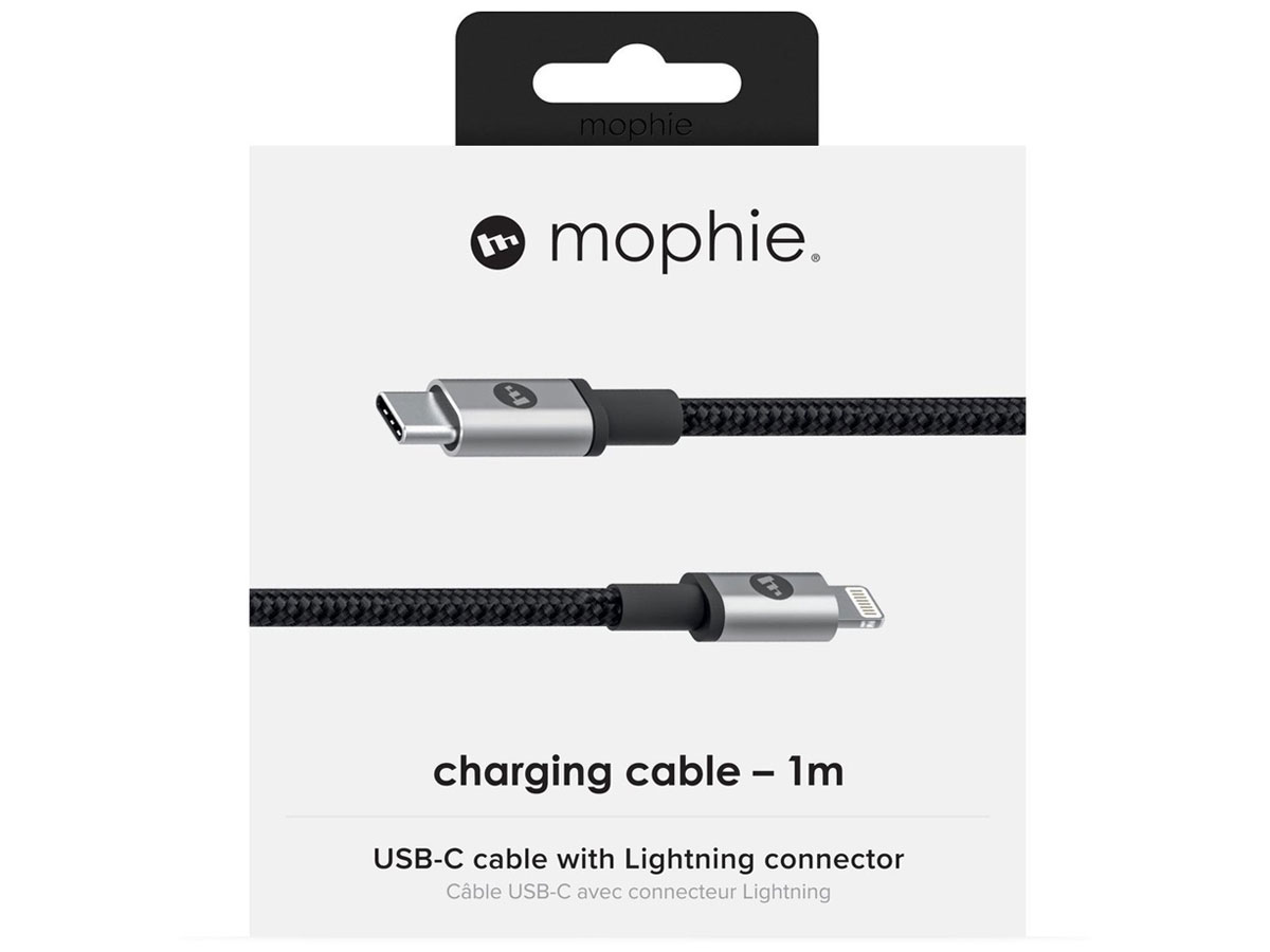 Mophie USB-C naar Lightning Kabel 100cm Zwart