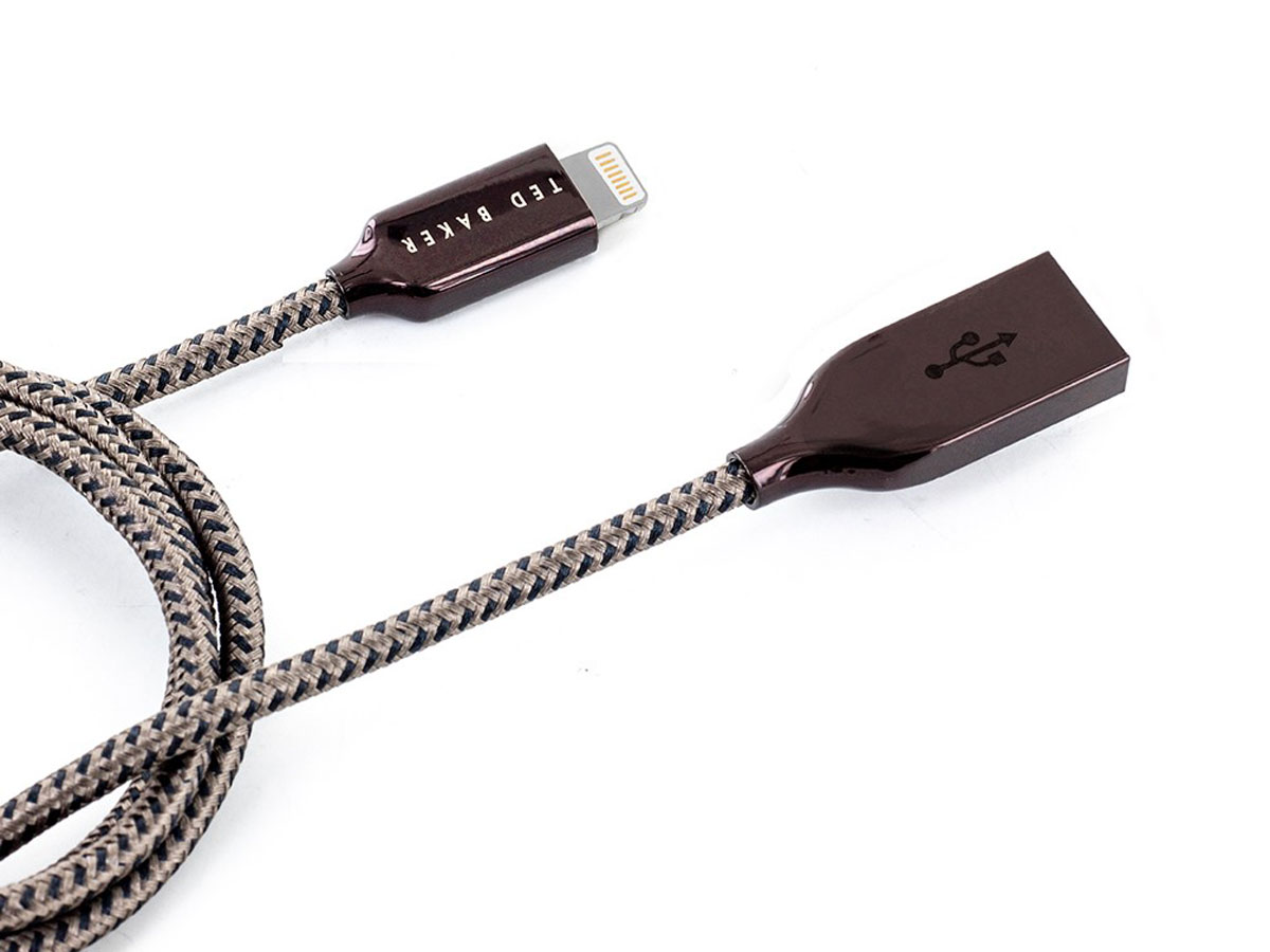 Ted Baker connecTED Premium Lightning USB Kabel - Grijs