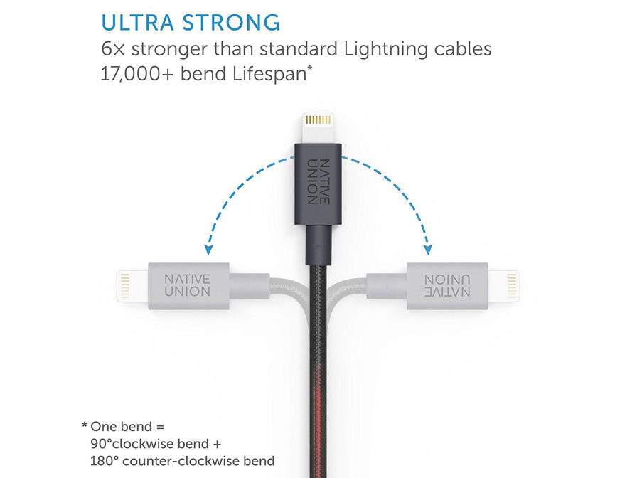 Native Union Night Cable - Zware Lightning kabel (3m)