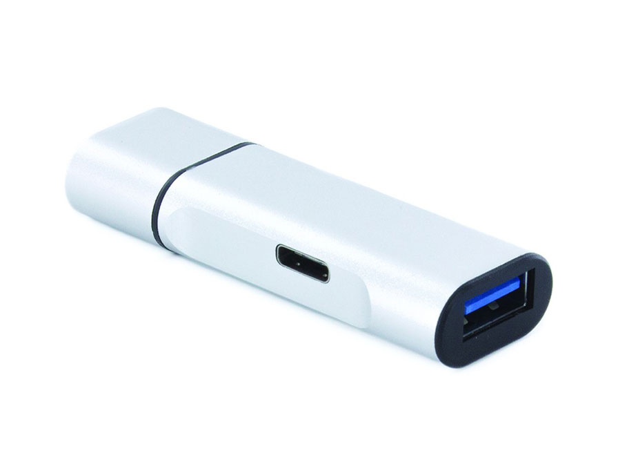 USB-C naar USB-A Adapter met Oplader Passthrough
