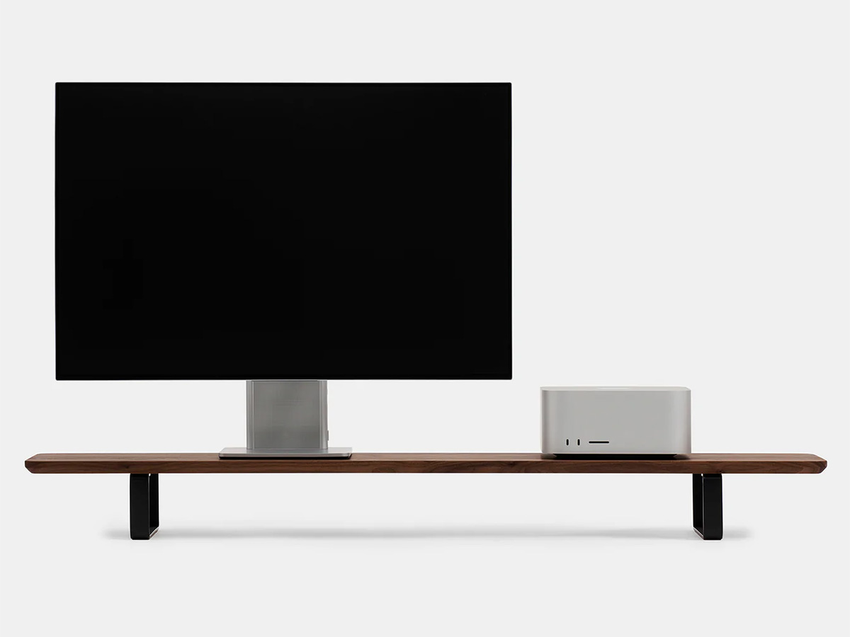 Oakywood Desk Shelf Walnut/Black - Dual Monitor Stand Beelschermverhoger