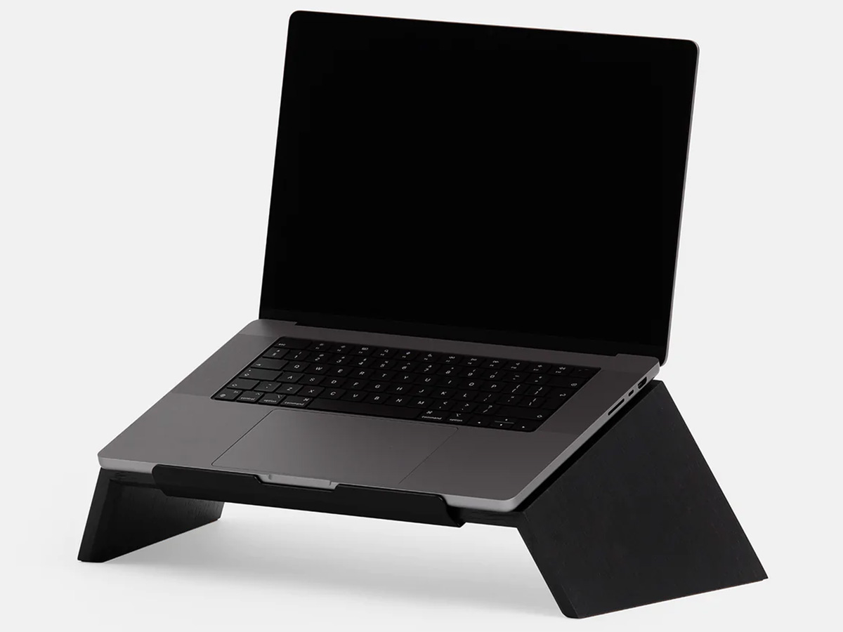 Oakywood Laptop Stand Black - Houten MacBook Laptop Standaard