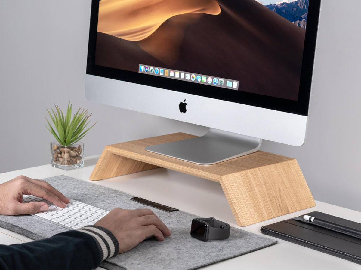 Oakywood Monitor Stand Oak - Houten iMac Beeldschermverhoger