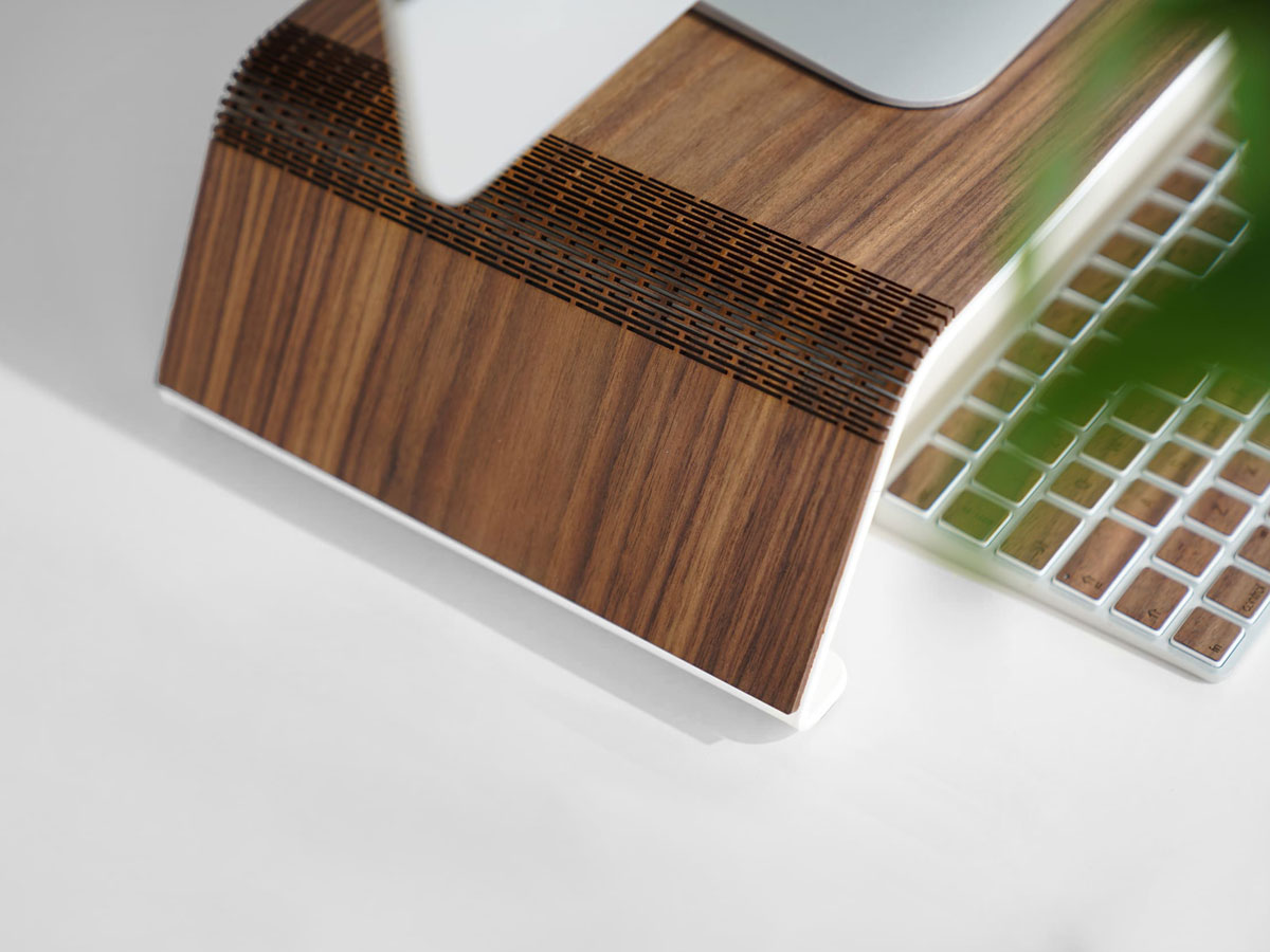 RAUW iMac Stand - Houten Design Monitor Standaard