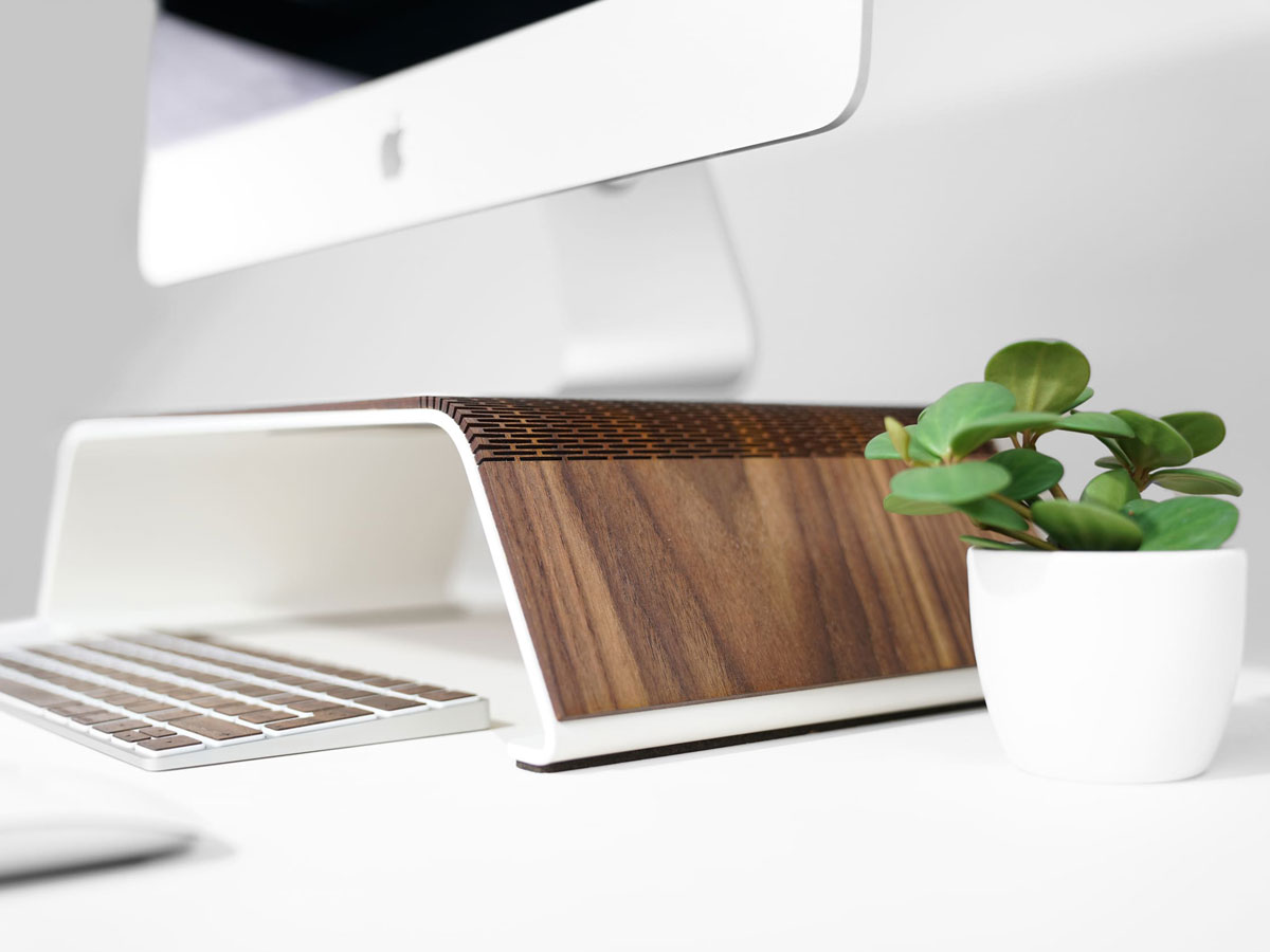 RAUW iMac Stand - Houten Design Monitor Standaard