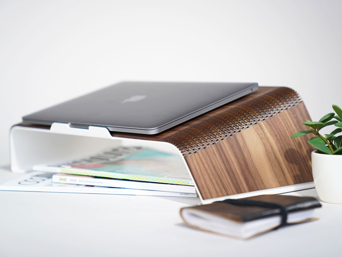 RAUW MacBook Stand - Houten Design Laptop Standaard