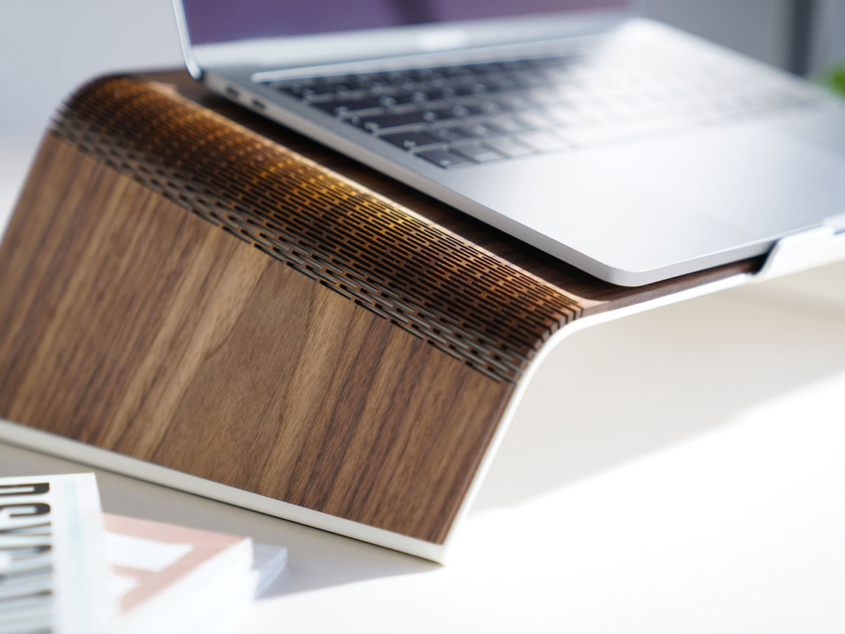RAUW MacBook Stand - Houten Design Laptop Standaard