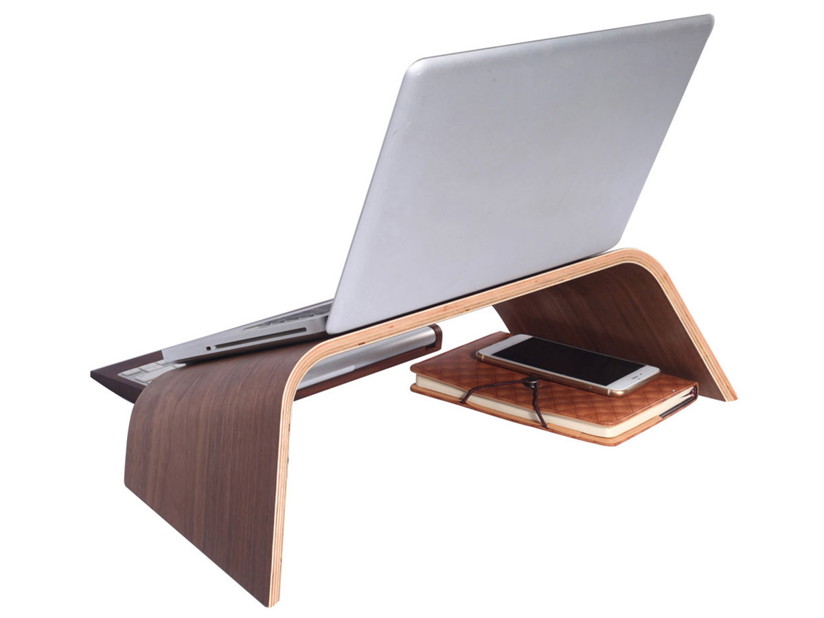 Samdi Houten Laptopstandaard MacBook Stand - Walnoot