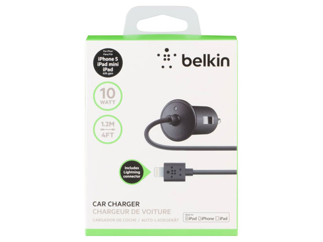 Belkin 10W Lightning 12V Autolader voor iPod/iPhone/iPad