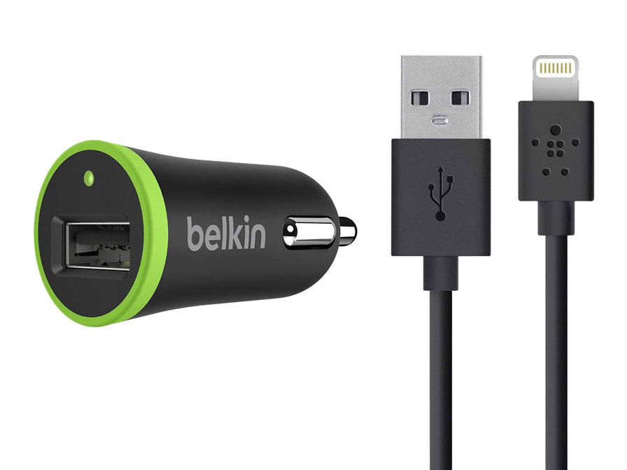 Belkin 2.4A USB Autolader met Lightning USB kabel