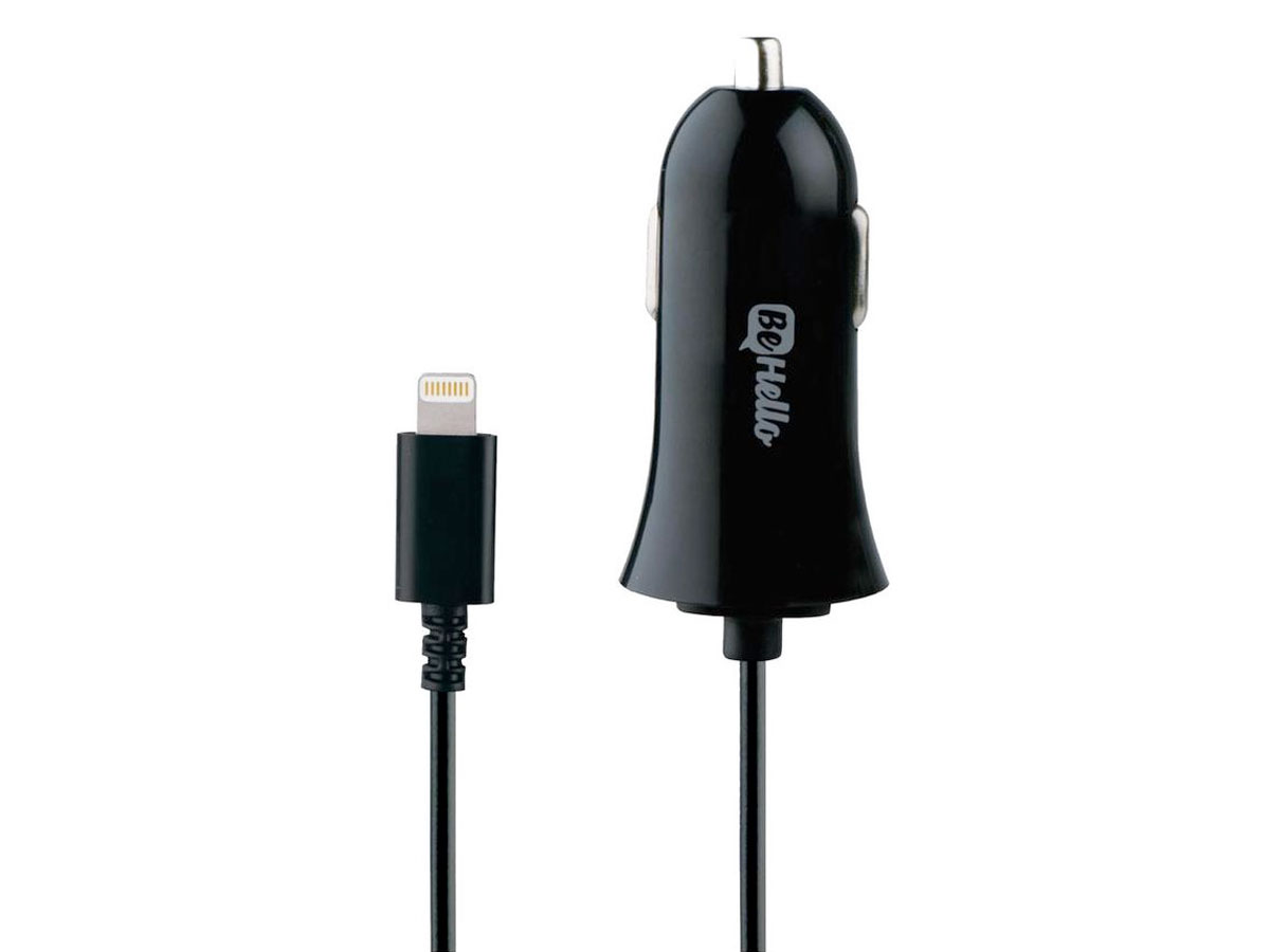 BeHello Lightning Autolader met 120cm Kabel (2.1A)