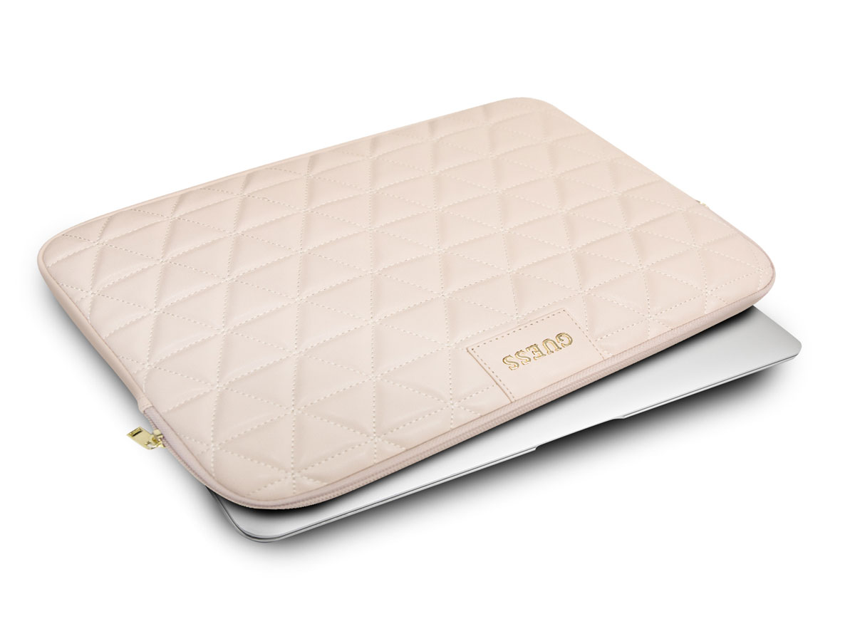 Guess Quilted Laptop Sleeve Nude - 13 inch MacBook Hoes
