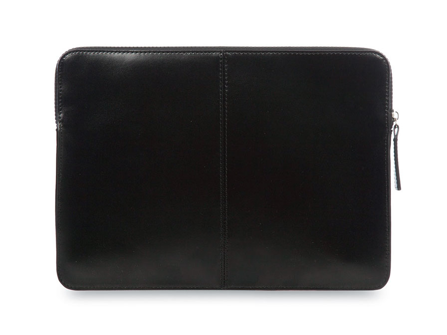 Knomo Leather Sleeve Black - MacBook 12 inch Hoes