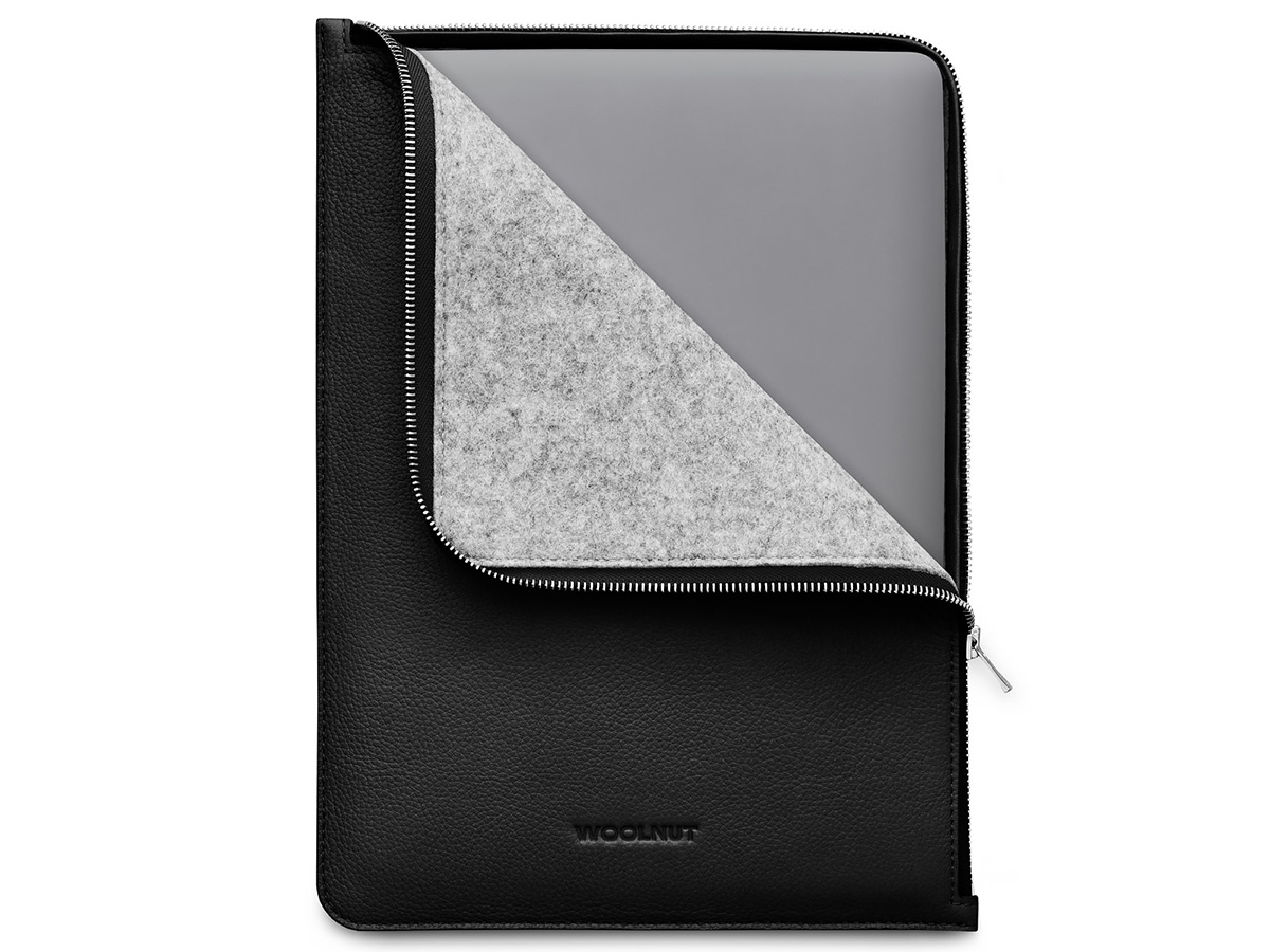 Woolnut Leather Folio Zwart - MacBook Air/Pro 13