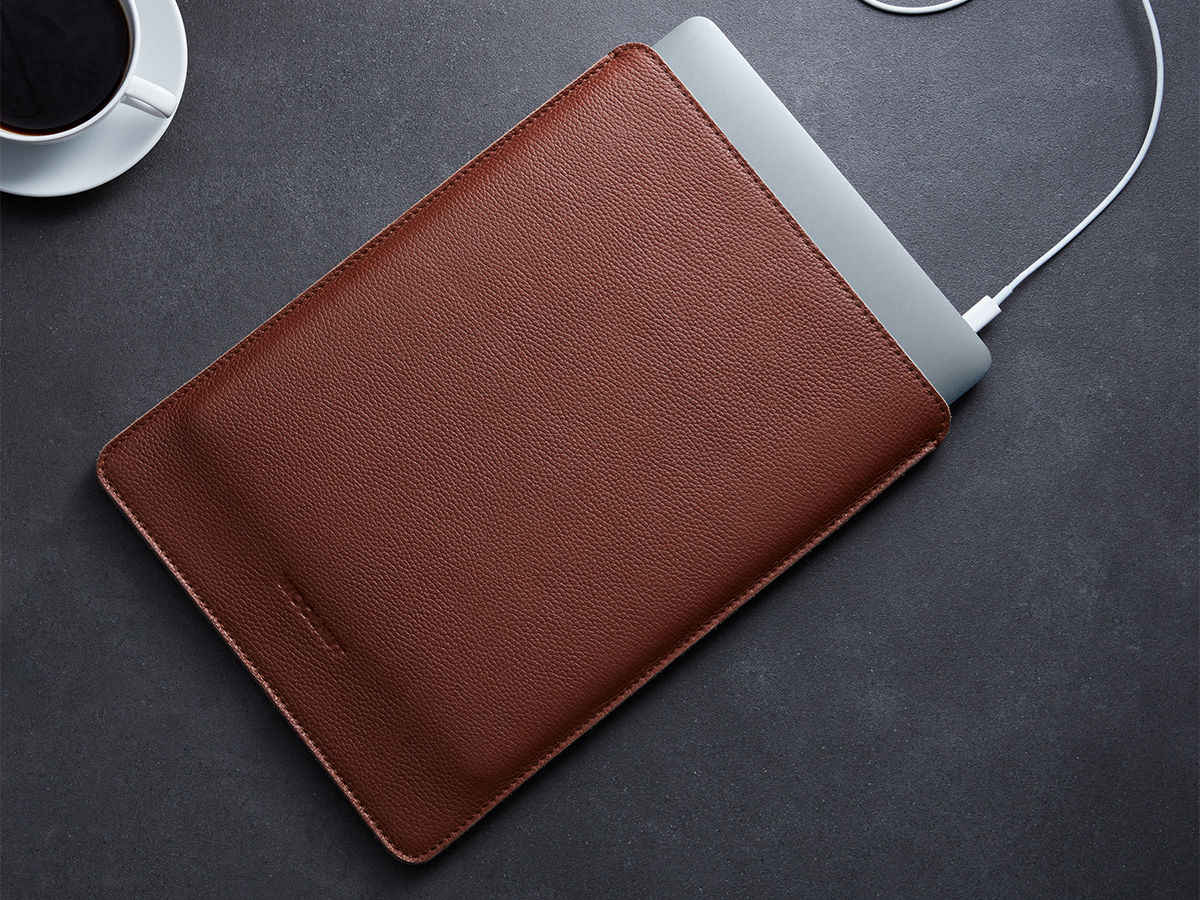 Woolnut Leather Sleeve Cognac - MacBook Air/Pro 13