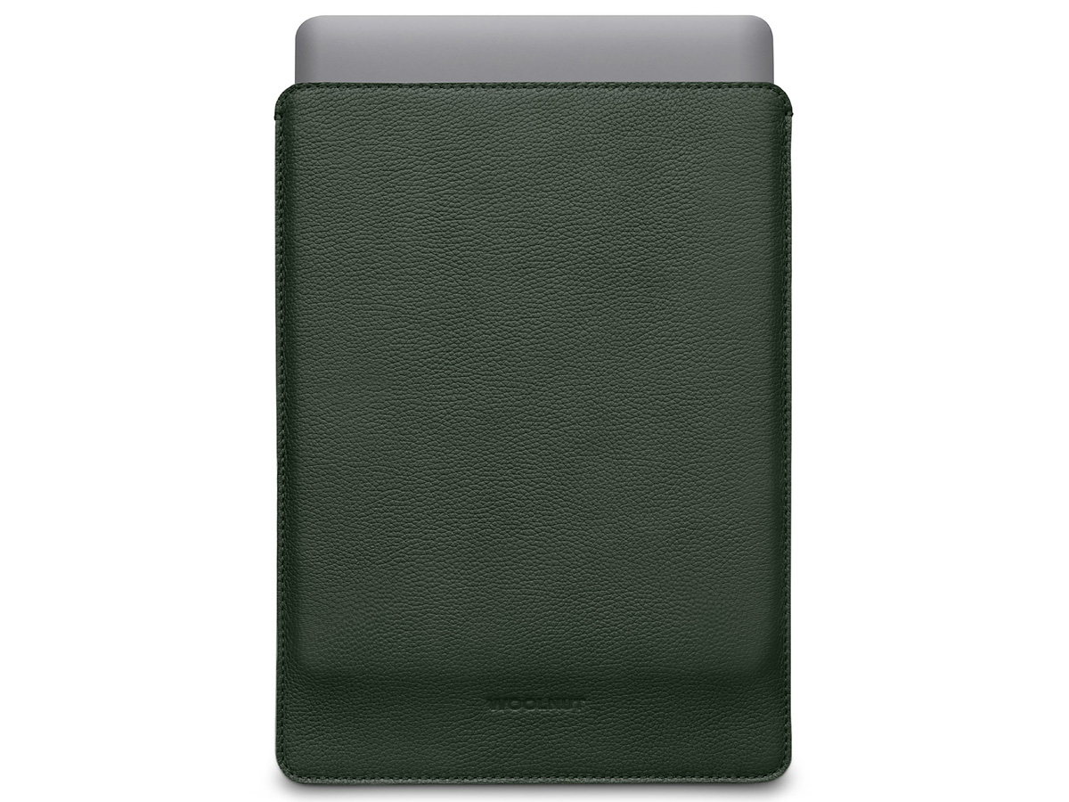 Woolnut Leather Sleeve Groen - MacBook Air/Pro 13