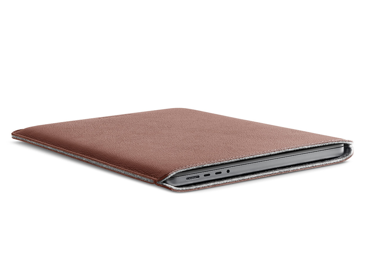Woolnut Leather Sleeve Cognac - MacBook Pro 14