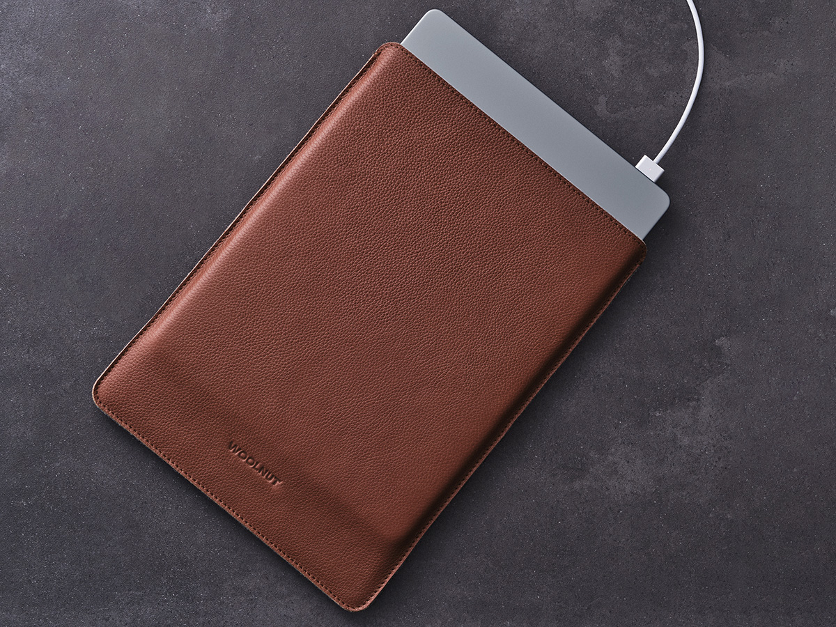 Woolnut Leather Sleeve Cognac - MacBook Pro 14