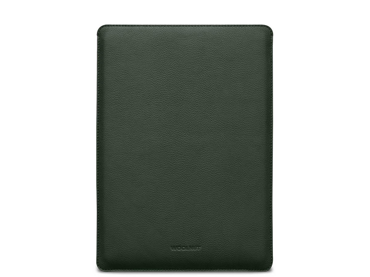 Woolnut Leather Sleeve Groen - MacBook Pro 14