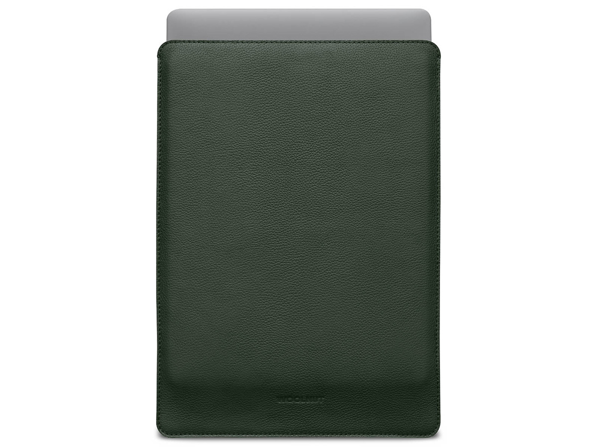 Woolnut Leather Sleeve Groen - MacBook Pro 14