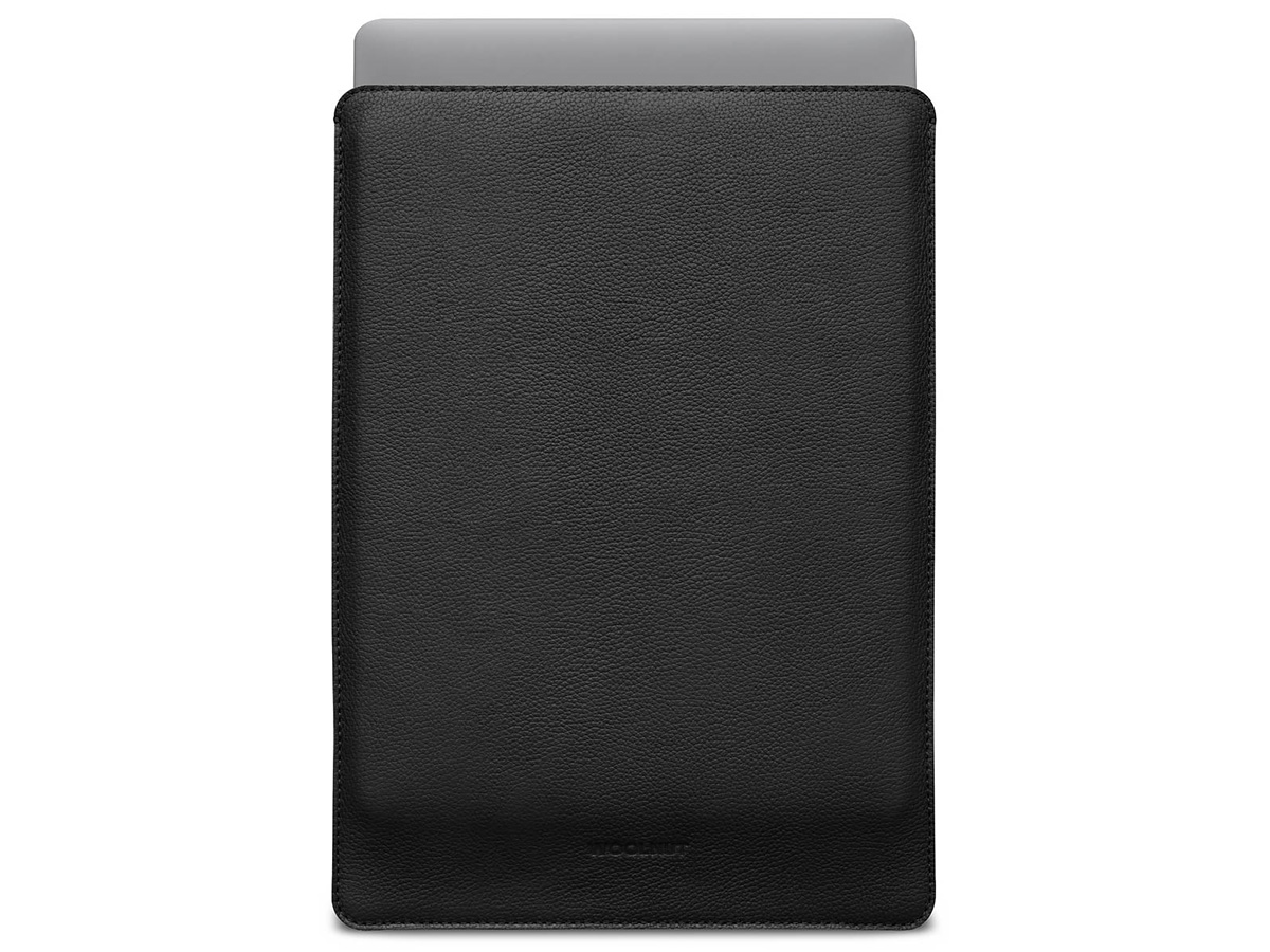 Woolnut Leather Sleeve Zwart - MacBook Pro 14