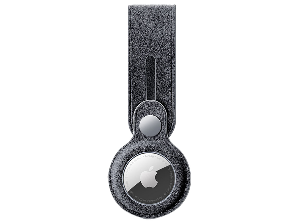 Alcanside Alcantara AirTag Case Long Hanger - Space Grey