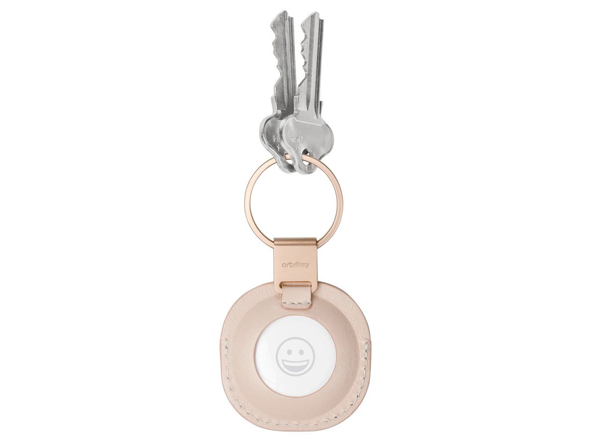 Orbitkey Leather Holder AirTag Keyring Sleutelring - Blush