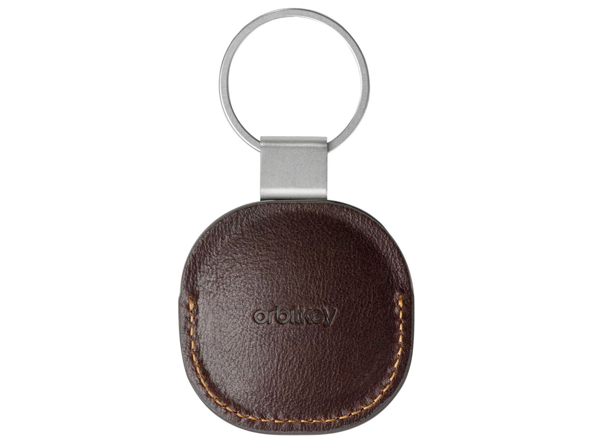 Orbitkey Leather Holder AirTag Keyring Sleutelring - Espresso