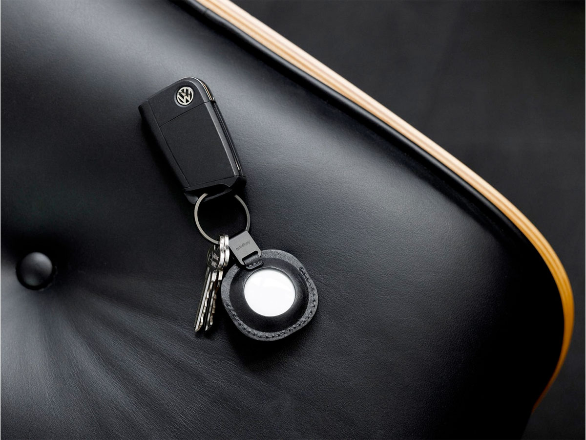 Orbitkey Leather Holder AirTag Keyring Sleutelring - Espresso