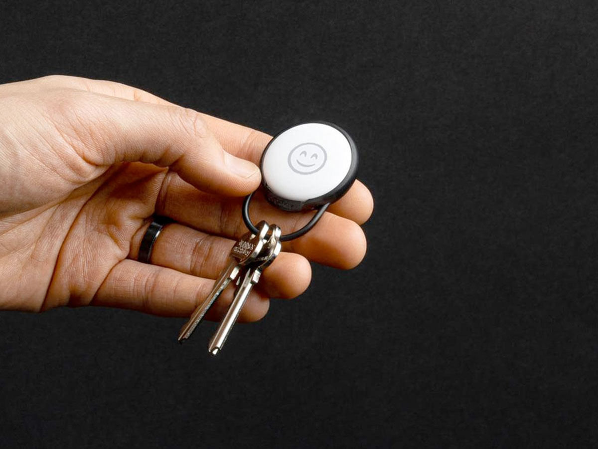 Orbitkey Slim Case AirTag Keyring Sleutelring - Granite