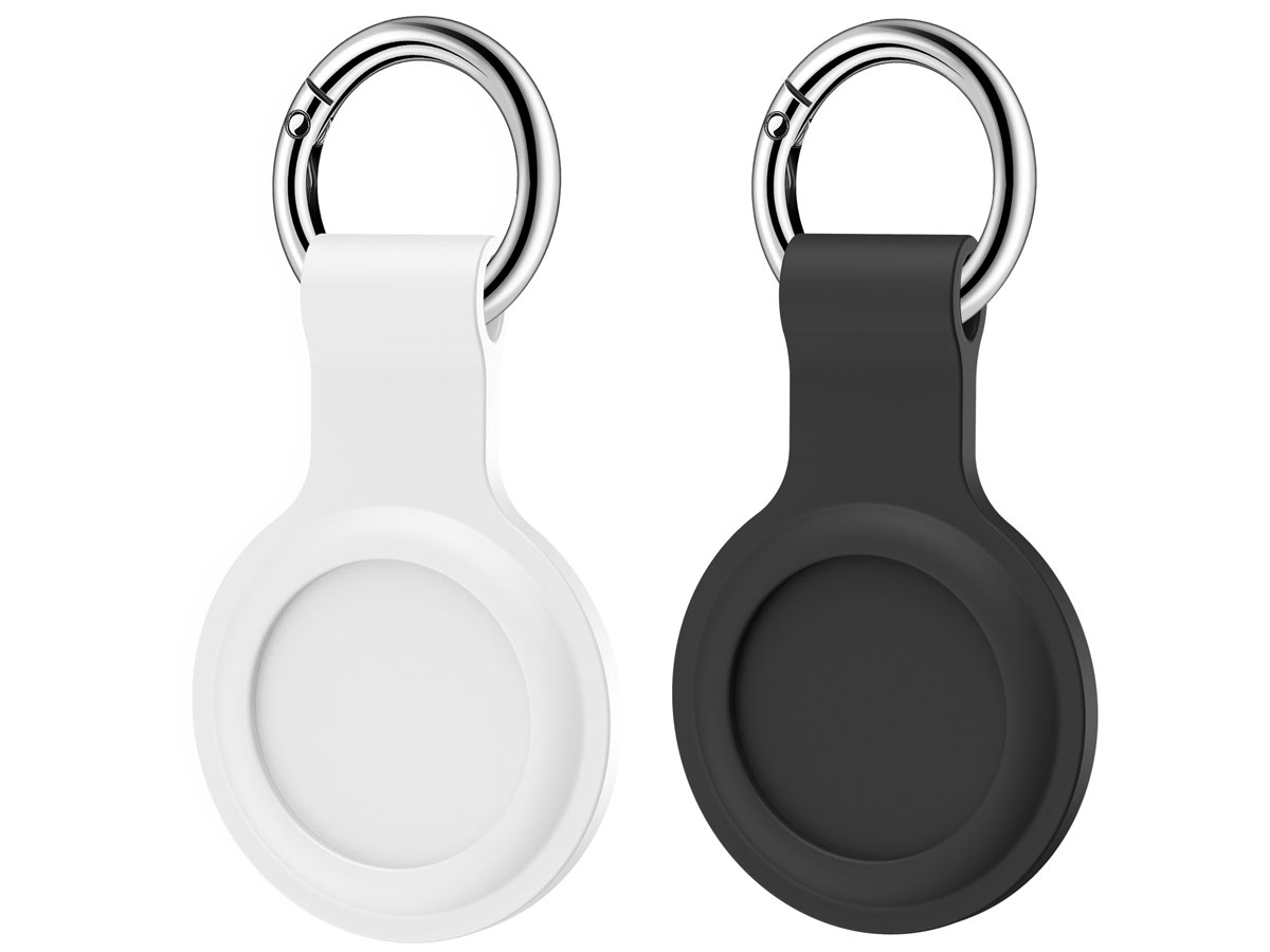 Sdesign 2-pack Silicone Case Hoesje voor AirTag (Zwart/Wit)