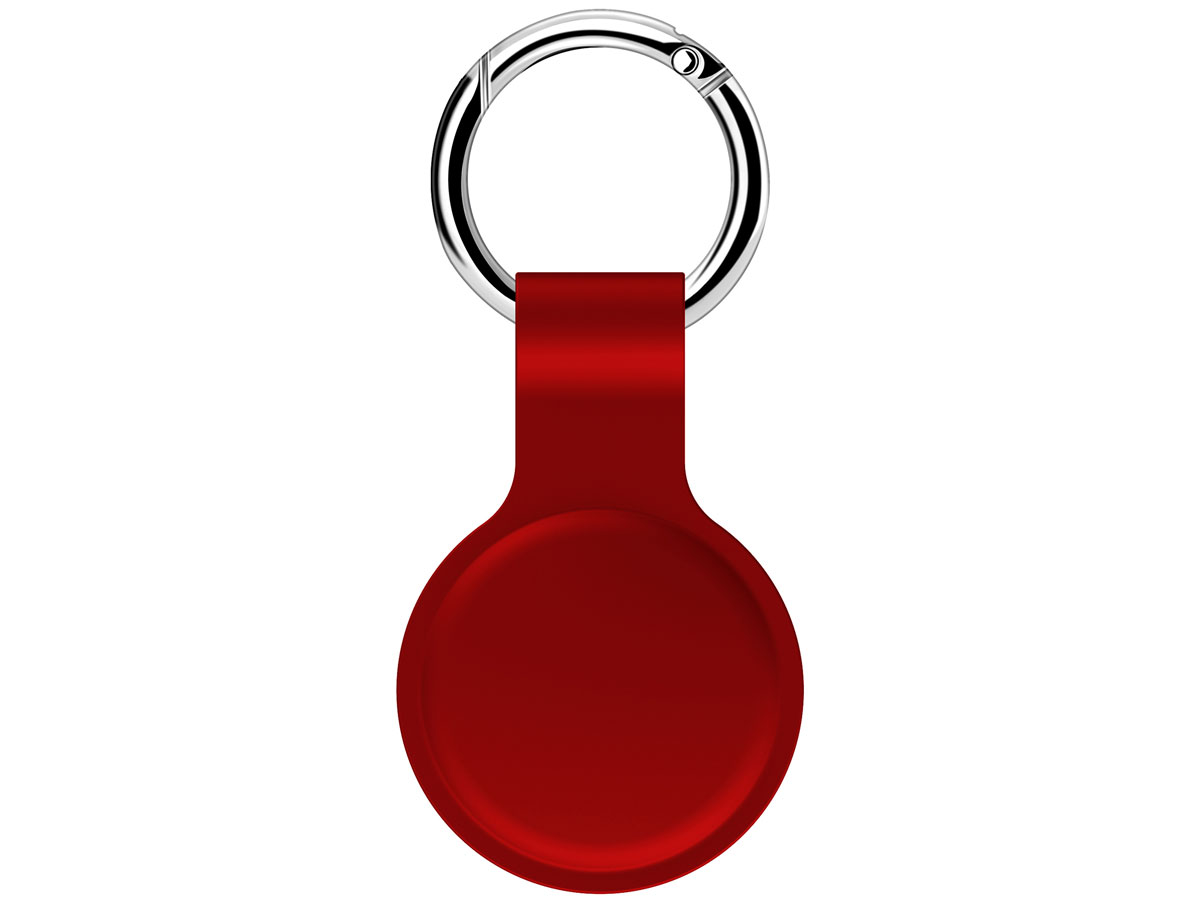 Sdesign Silicone AirTag Case Sleutelhanger Hoesje - Rood