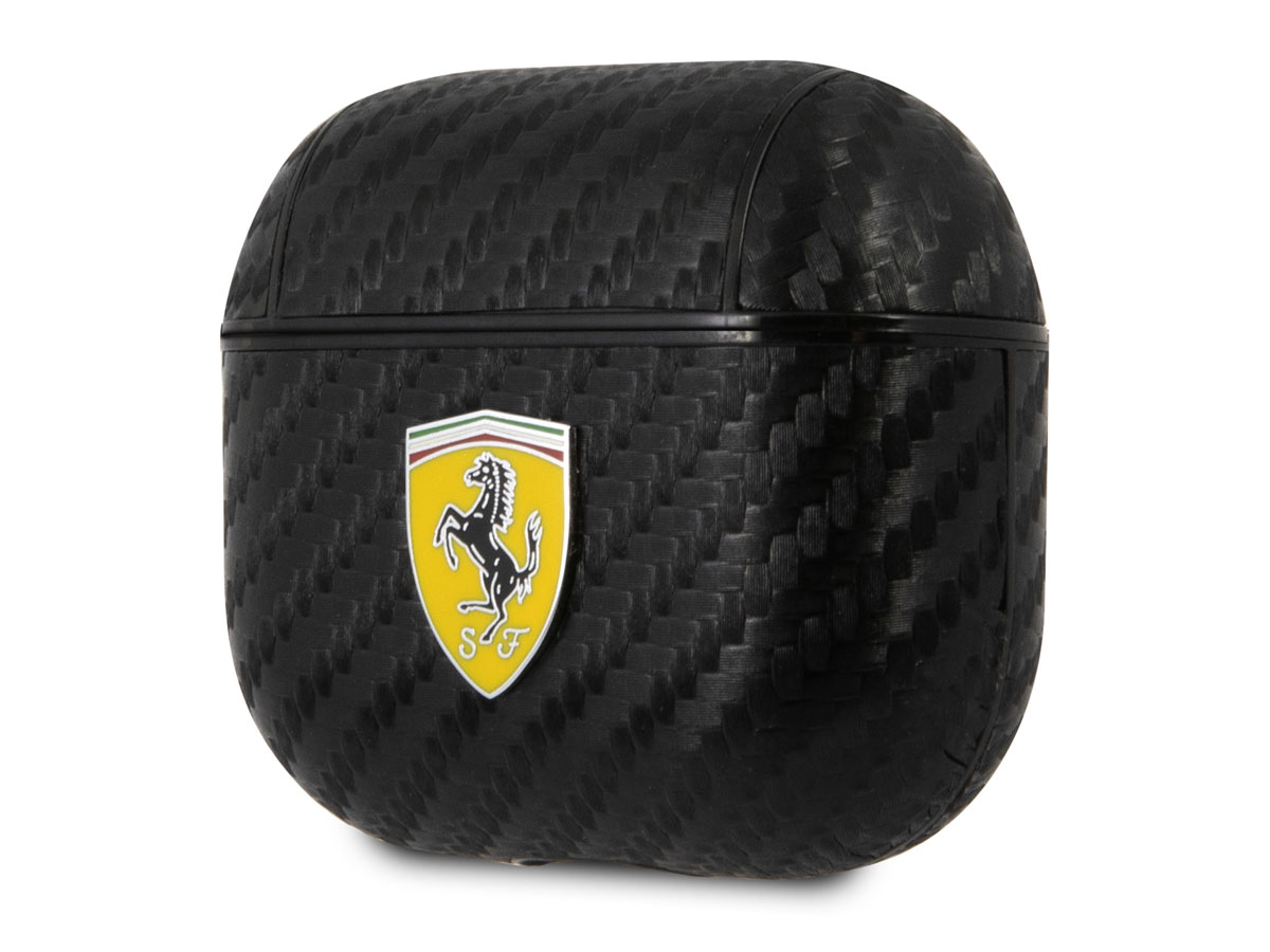 Ferrari Carbon Case Zwart - AirPods 3 Hoesje