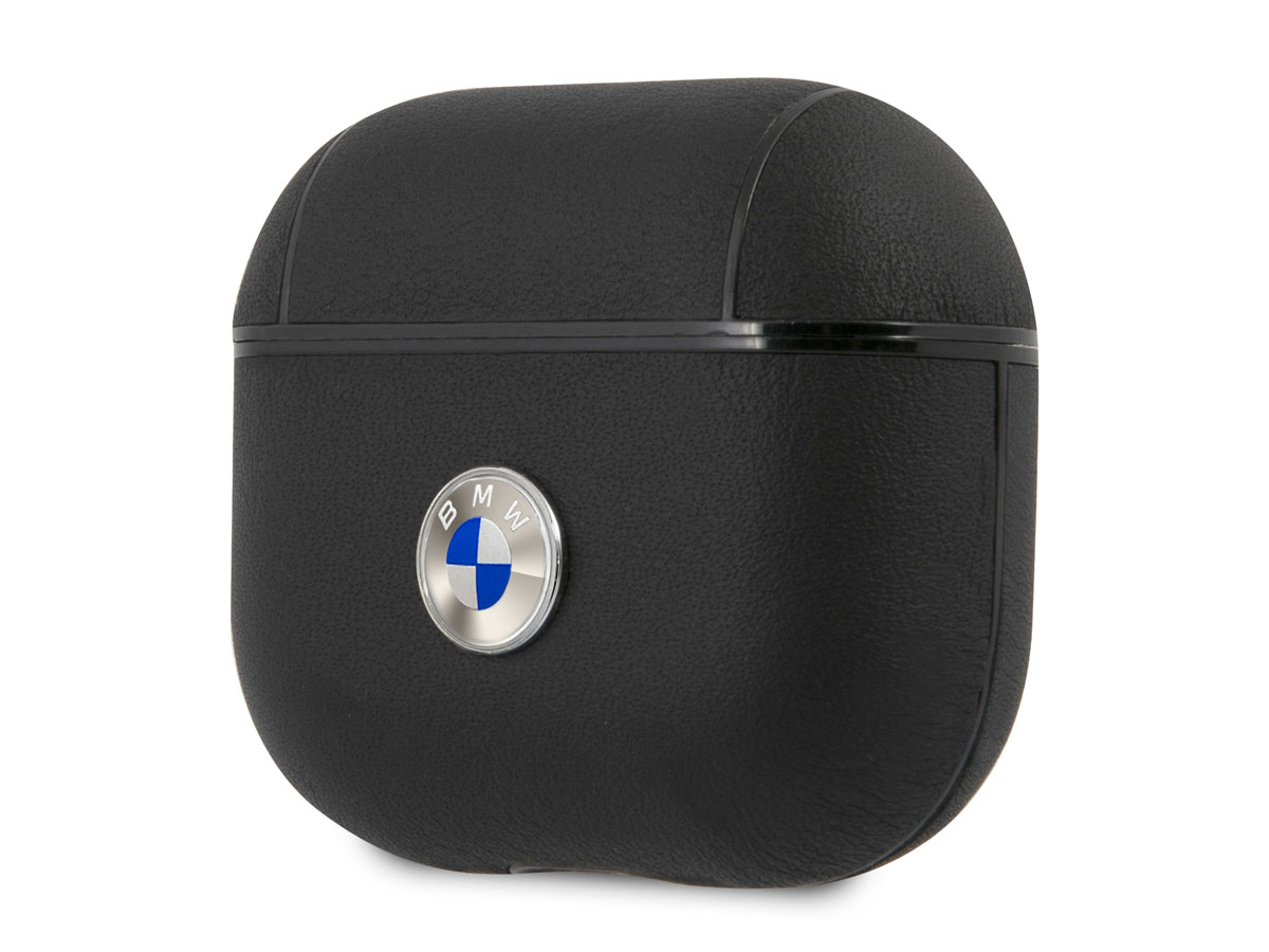 BMW Signature Leather Case Zwart - AirPods 3 Case Hoesje