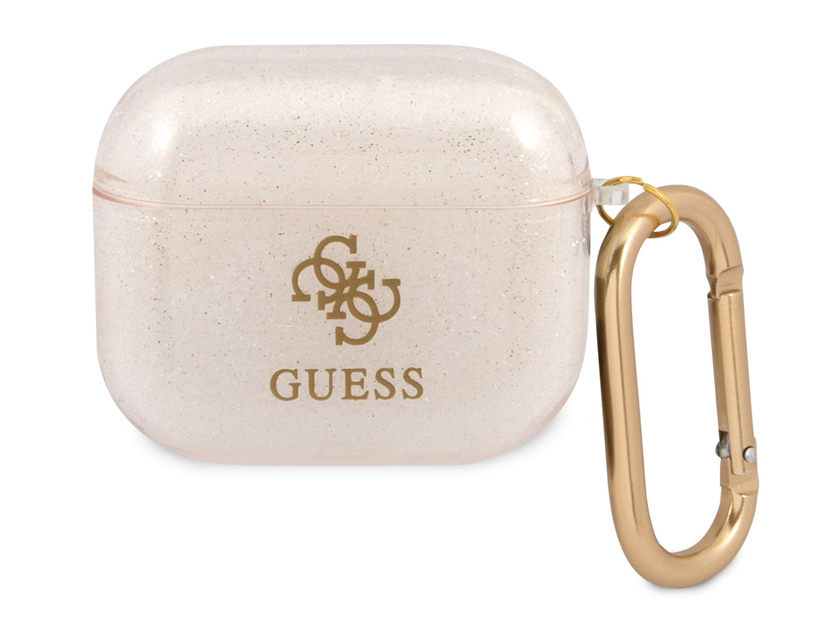 Guess 4G Glitter Case Goud - AirPods 3 Hoesje