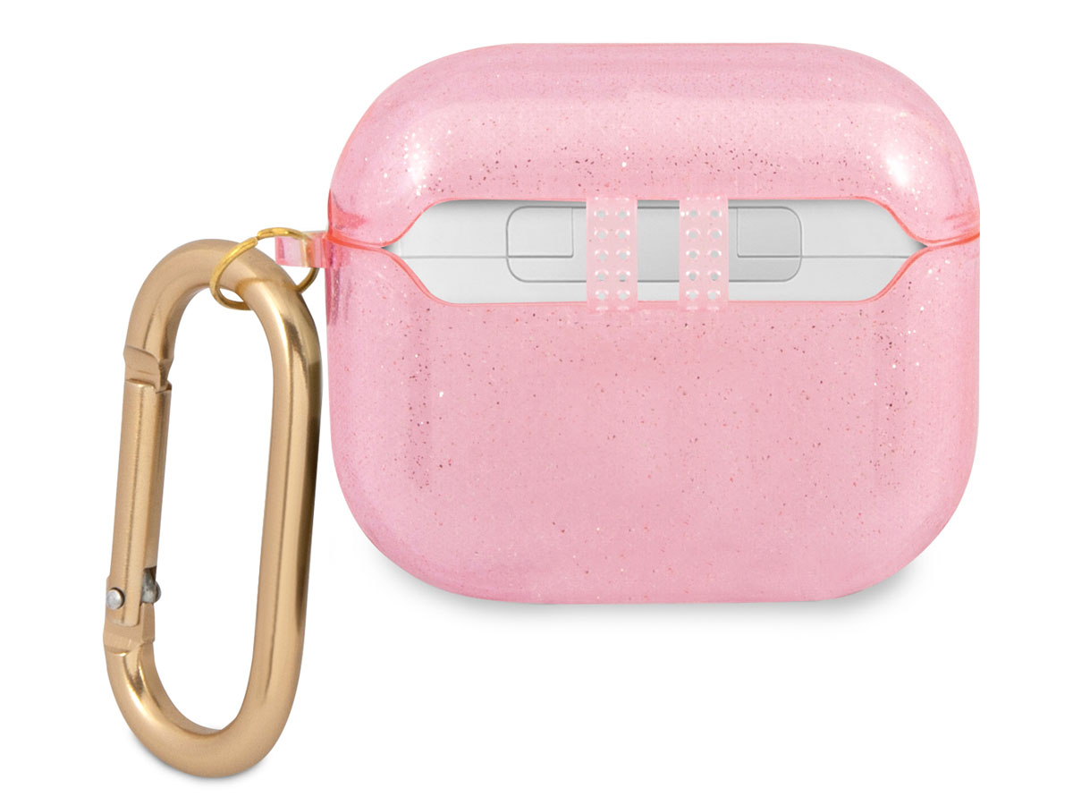 Guess 4G Glitter Case Roze - AirPods 3 Hoesje