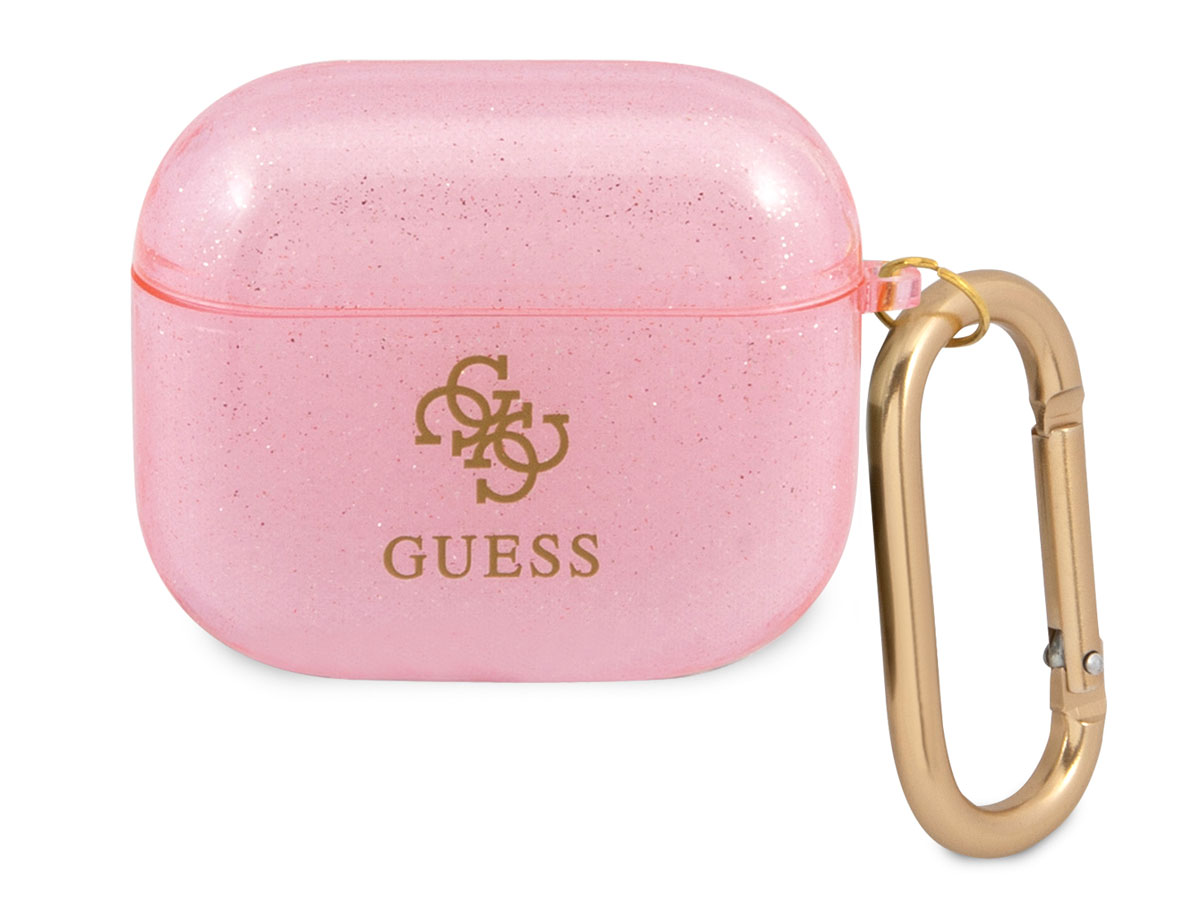 Guess 4G Glitter Case Roze - AirPods 3 Hoesje