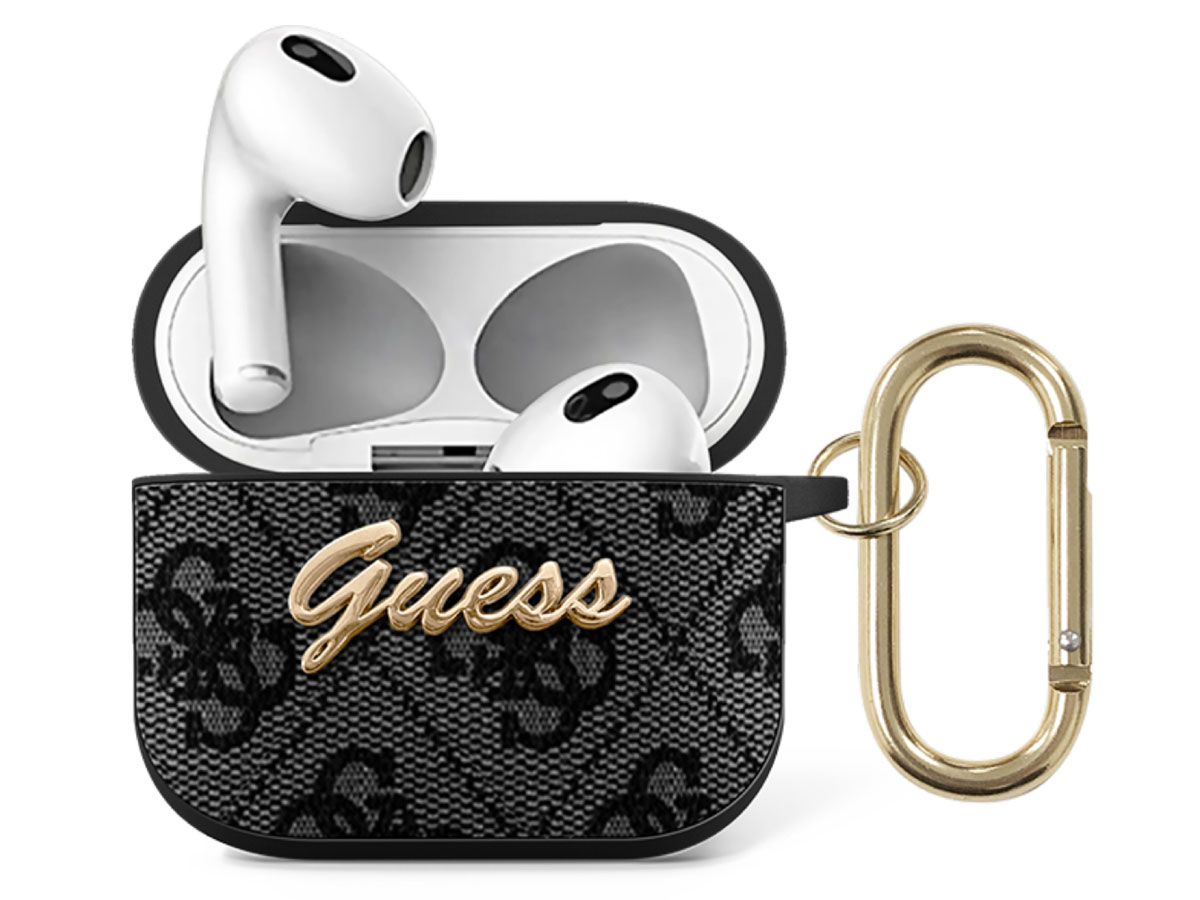 Guess 4G Monogram Ring Case Grijs - AirPods 3 Case Hoesje