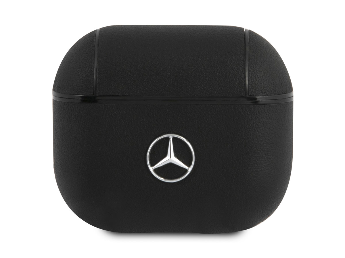 Mercedes-Benz Leather Case Zwart - AirPods 3 Hoesje
