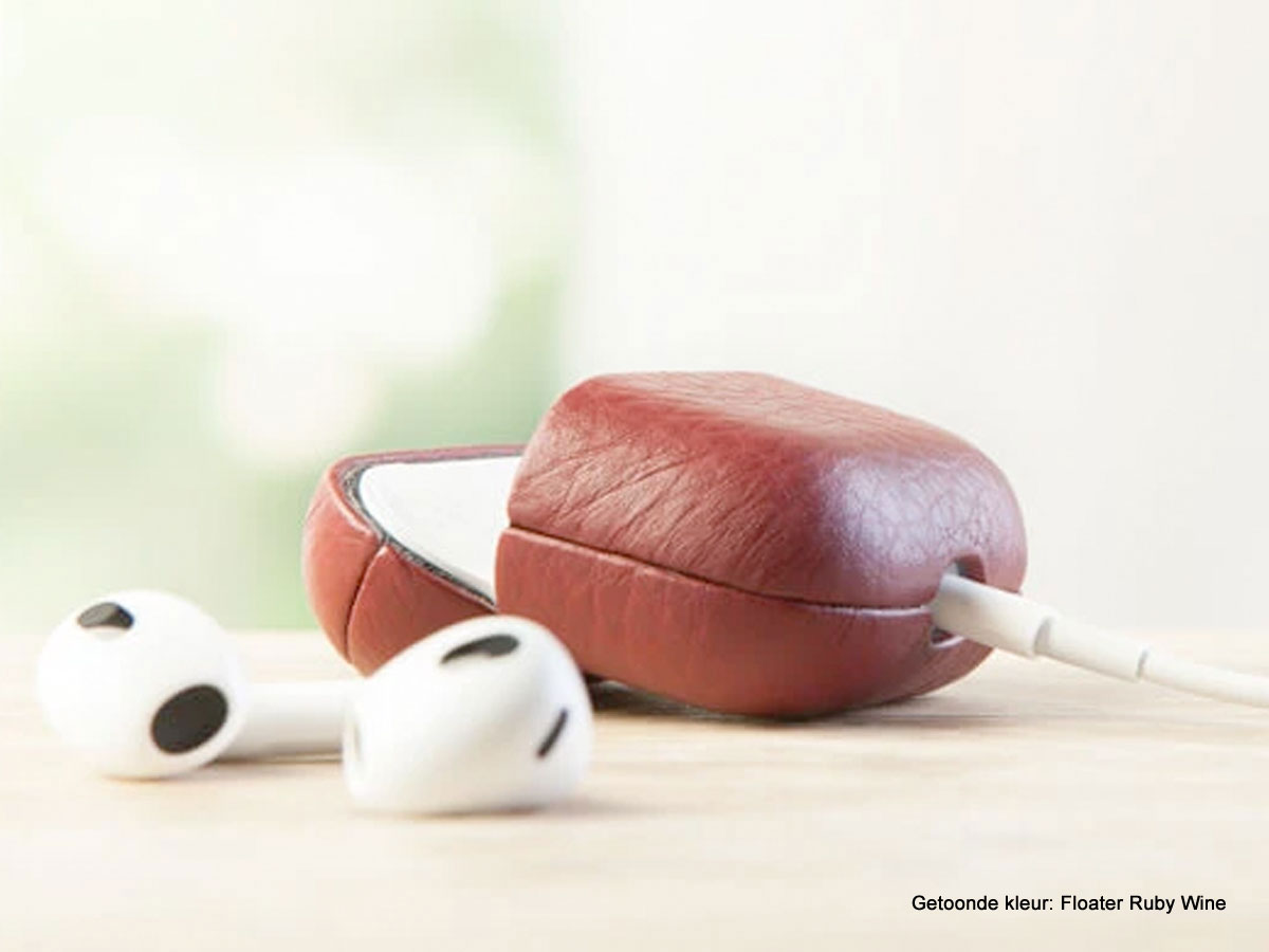 Vaja Sonic Leather Case Saddle Tan - AirPods 3 Hoesje