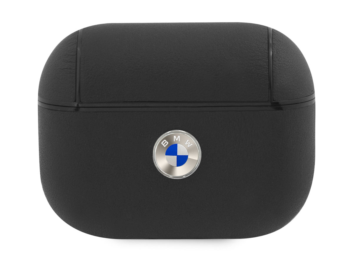 BMW Signature Leather Case Zwart - AirPods Pro Case Hoesje