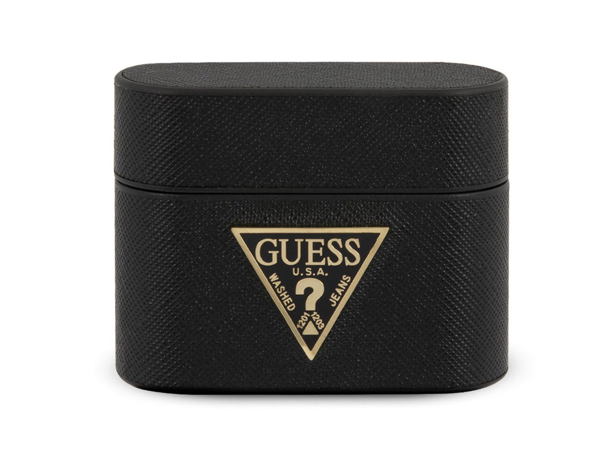 Guess Saffiano Case Zwart - AirPods Pro Case Hoesje