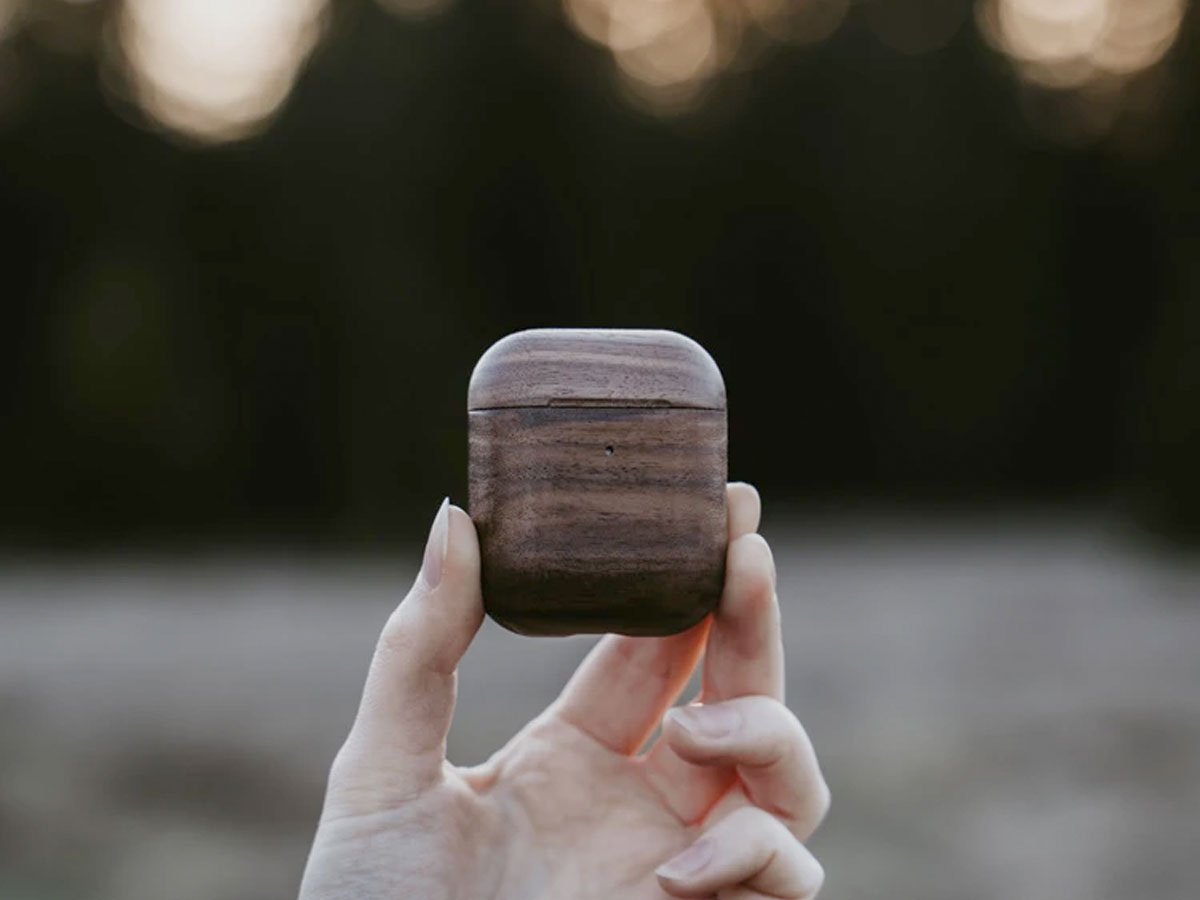 Oakywood Wooden Airpods Case Walnut - Houten AirPods 1 & 2 Hoesje