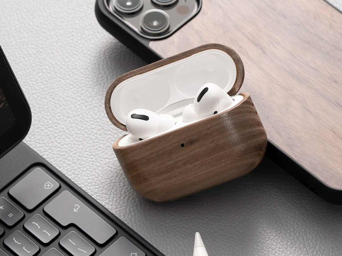 Oakywood Wooden Airpods Pro Case Walnut - Houten AirPods Pro Hoesje