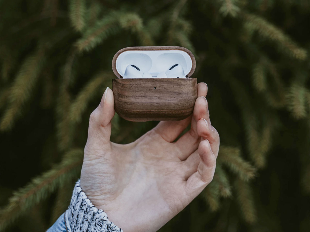 Oakywood Wooden Airpods Pro Case Walnut - Houten AirPods Pro Hoesje