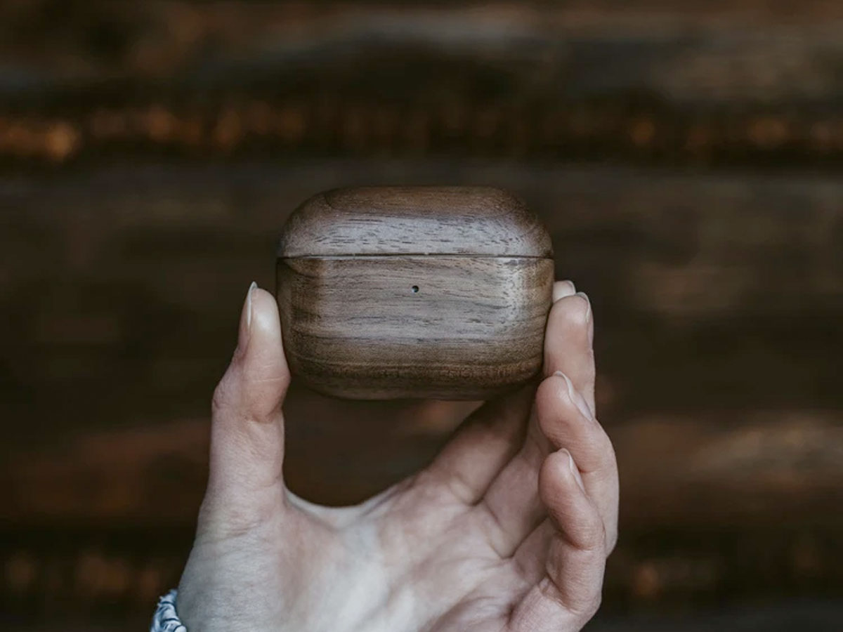 Oakywood Wooden Airpods Pro Case Walnut - Houten AirPods Pro Hoesje