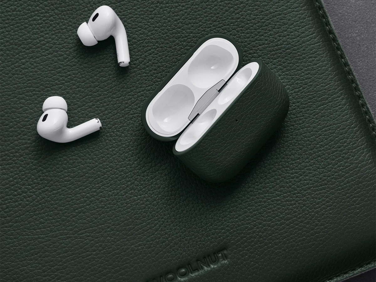 Woolnut Leather Case voor AirPods Pro 2nd Gen - Groen