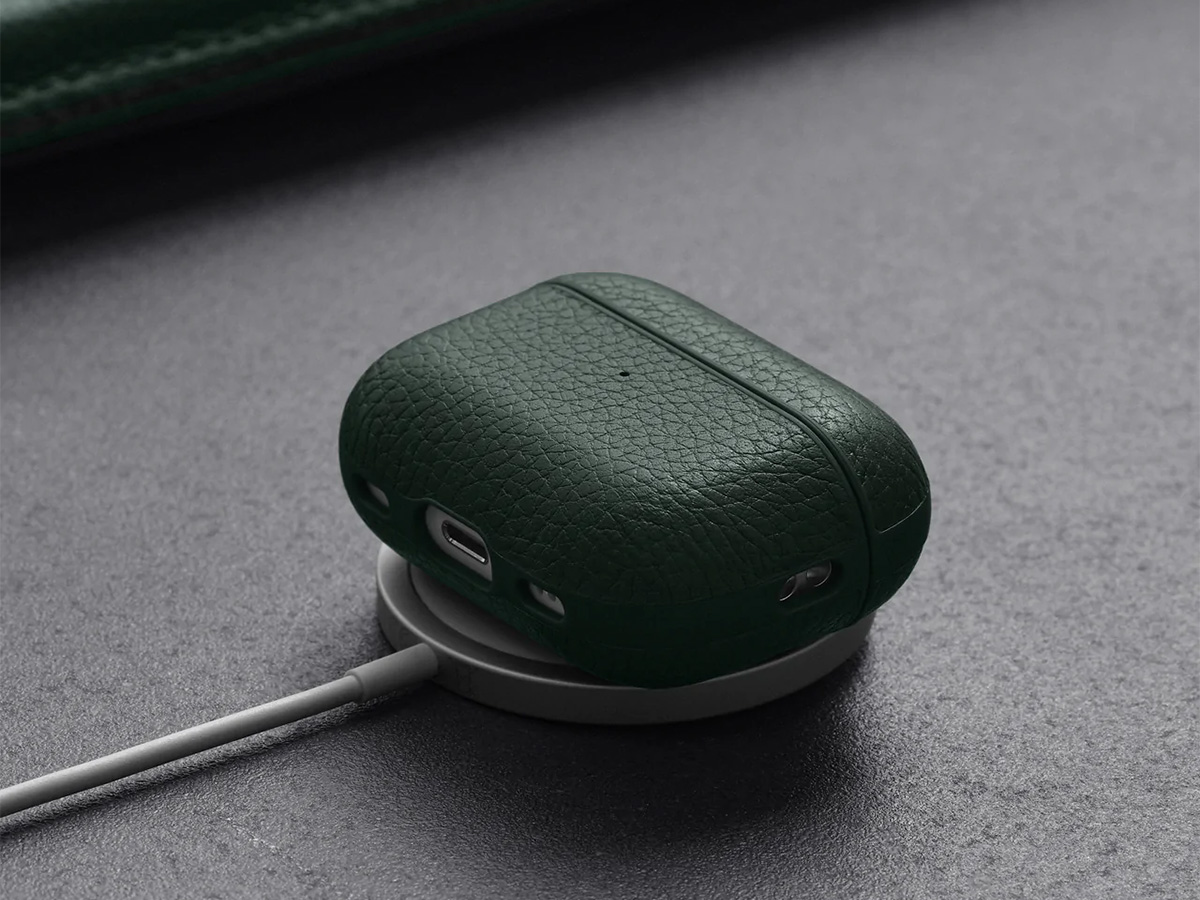 Woolnut Leather Case voor AirPods Pro 2nd Gen - Groen