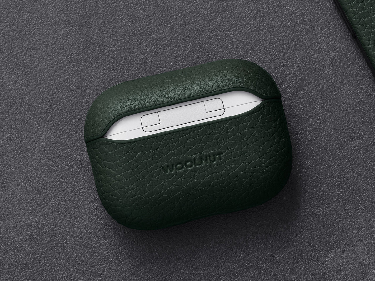 Woolnut Leather Case voor AirPods Pro 2nd Gen - Groen